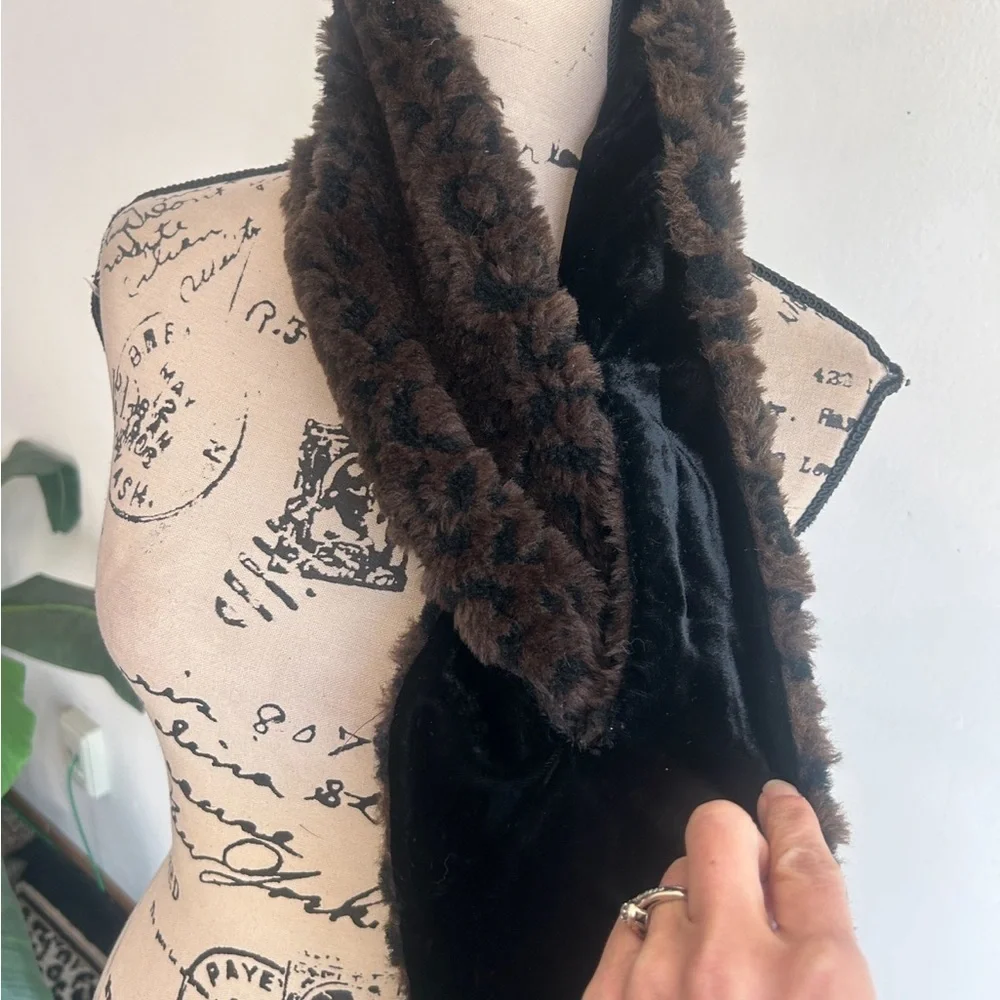 Tasha Polizzi Faux Fur Leopard Print Wrap